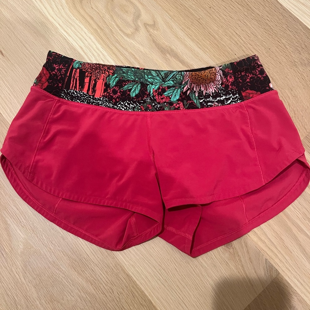 Lululemon Speed Up Shorts - size 2 regular - 2.5" - pinkish/red